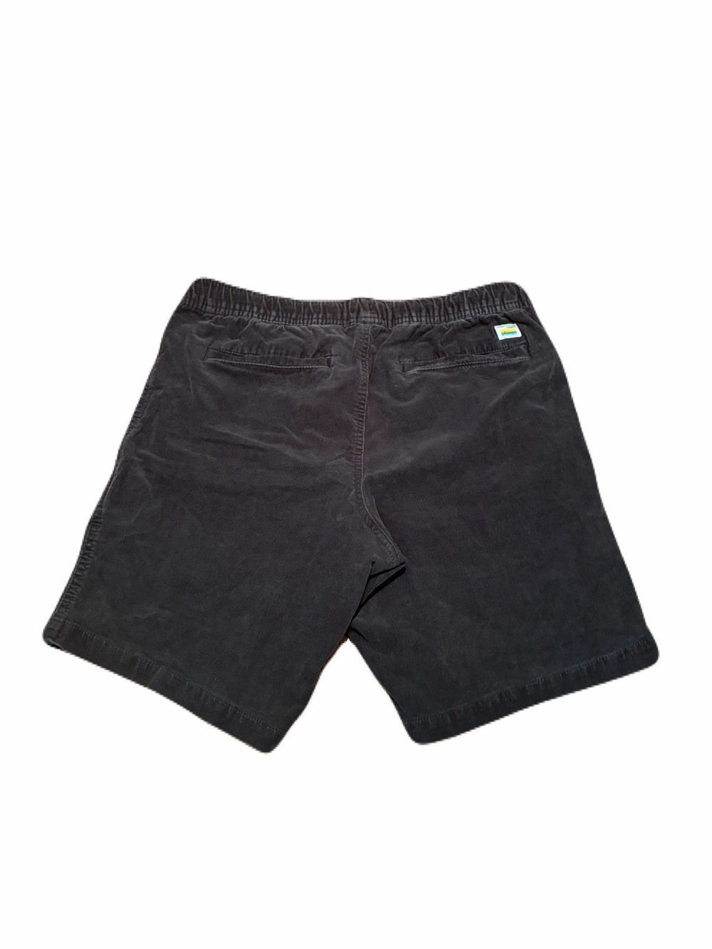 Vuori Optimist Elastic Waist Corduroy Shorts in Charcoal, Men’s size Small